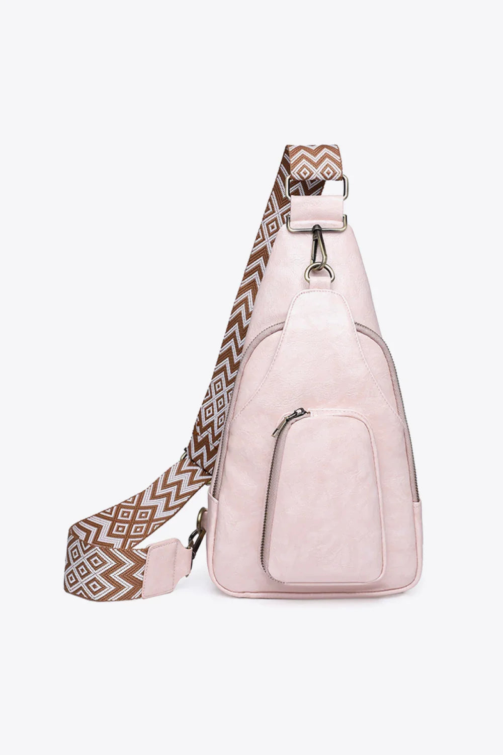 Adored Take A Trip PU Leather Sling Bag Bags/Totes Blush Pink One Size