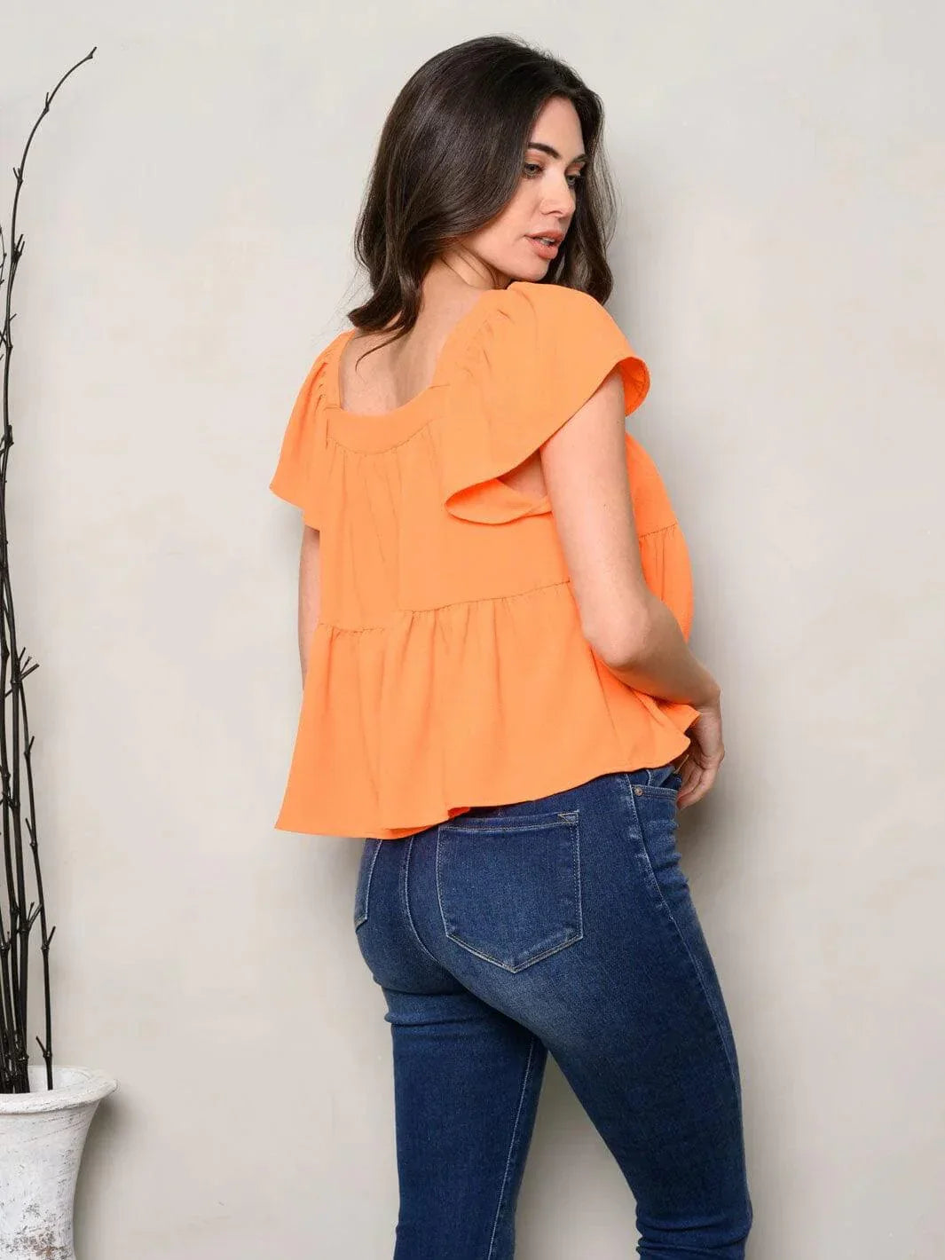 SHORT SLEEVE BABYDOLL TOP shirt