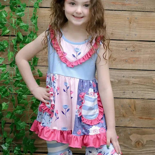 Pastel Floral 2 Piece Set Clothing Set