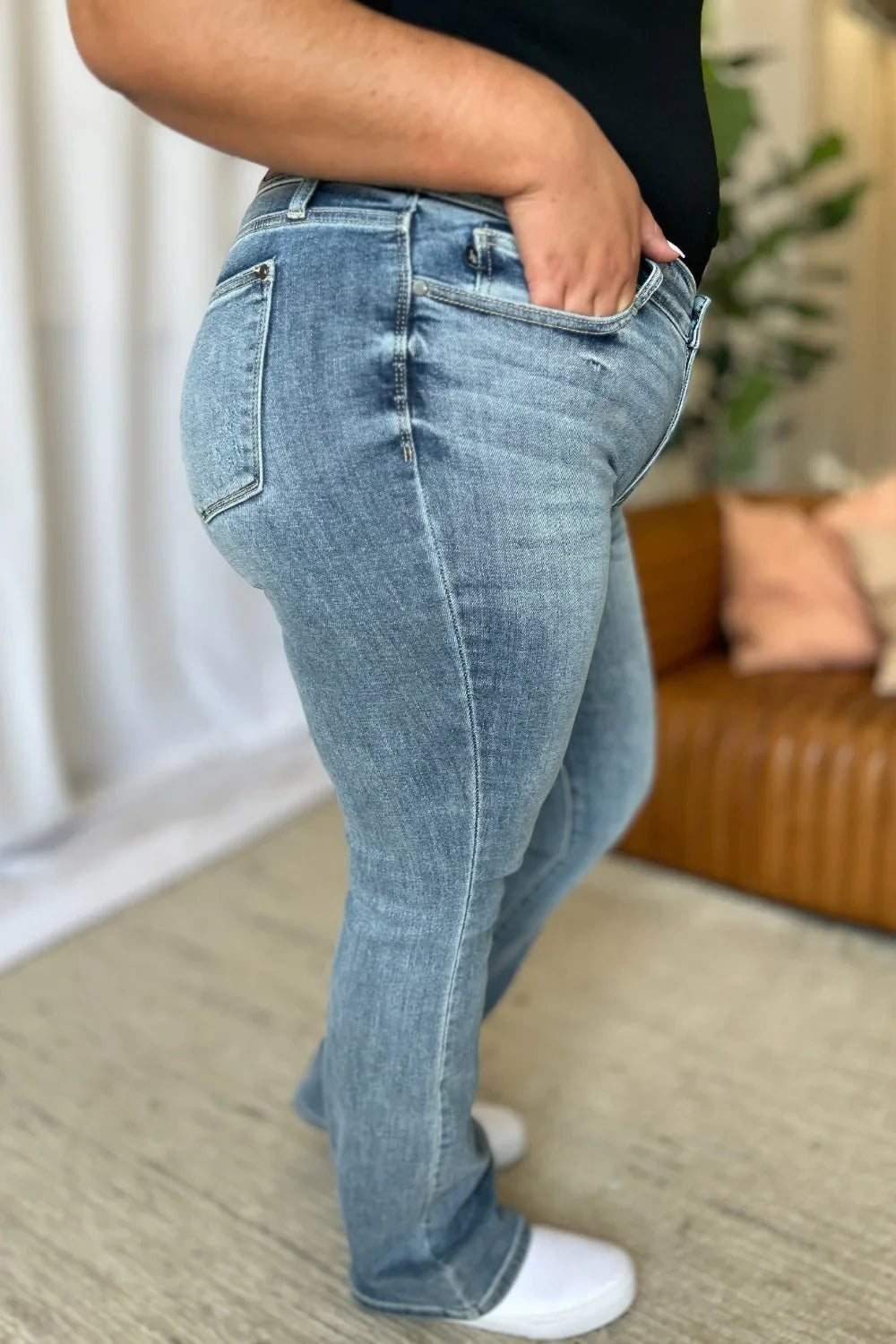 Judy Blue Full Size Medium Rise Bootcut Jeans Judy Blue