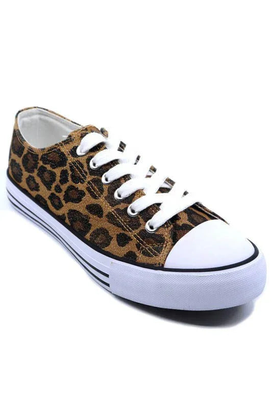 Lace up Classic Sneaker Bronze Leopard