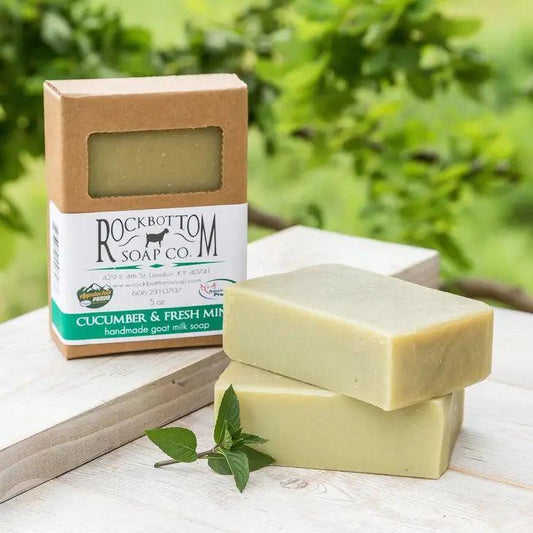 Cucumber & Fresh Mint Rock Bottom Goat Milk Soap soap