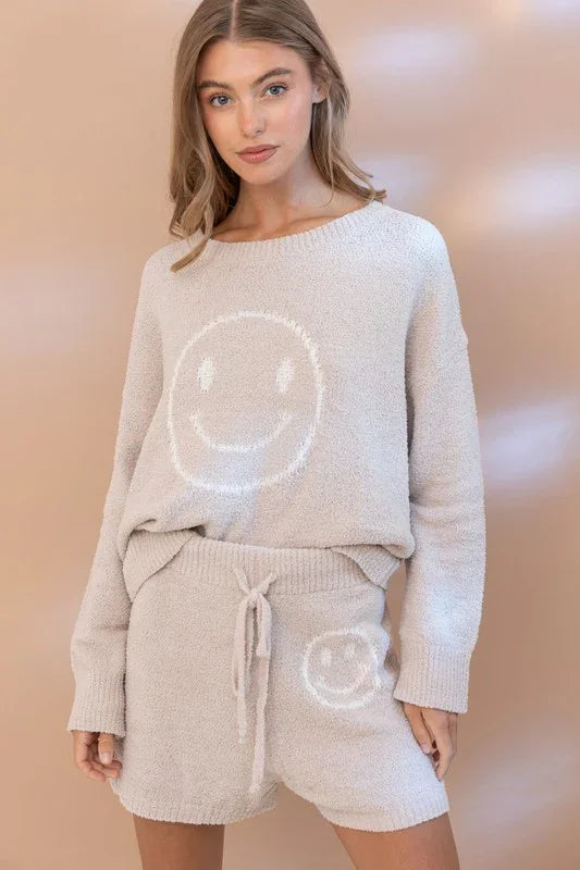 Cozy Soft Top with Shorts Set Clothing Set