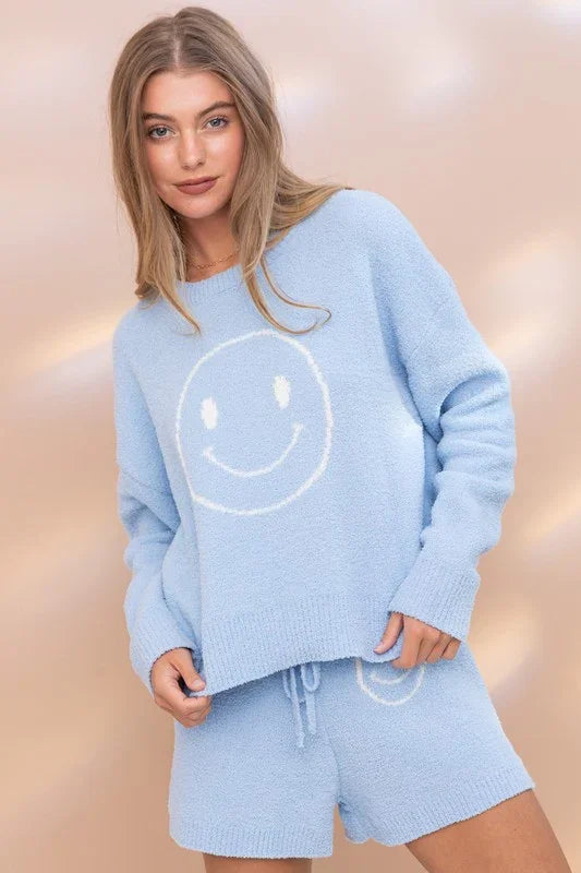 Cozy Soft Top with Shorts Set Clothing Set