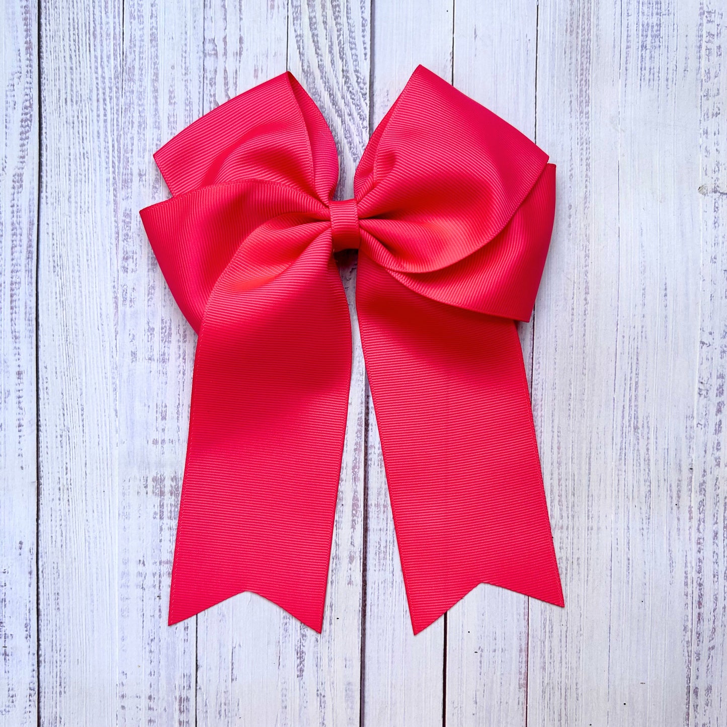 Cute Tale Bow Shocking Pink Hair Bow
