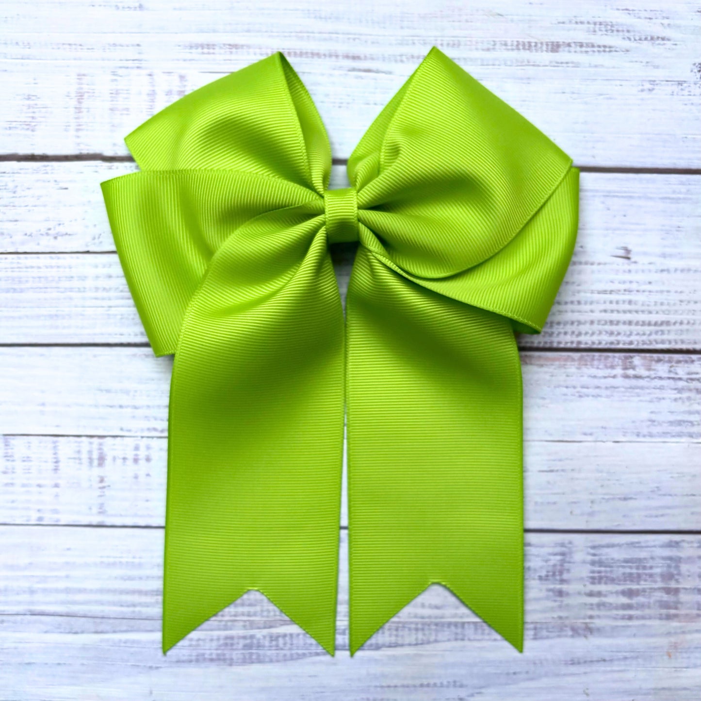 Cute Tale Bow Apple Green Hair Bow