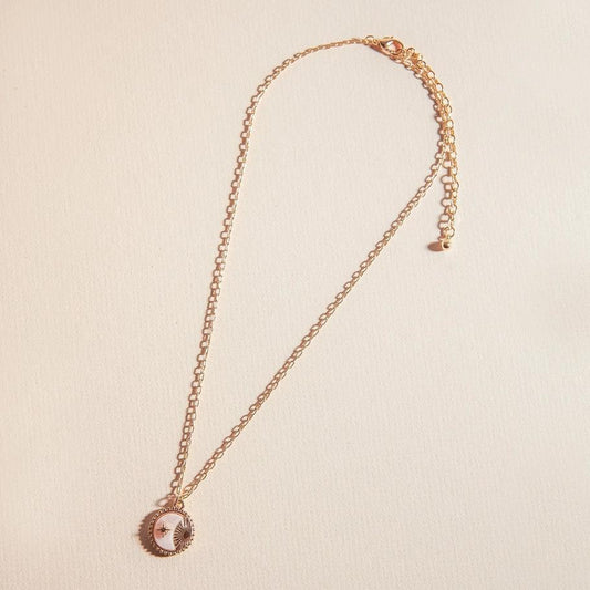 Crescent Moon And Star Charm Necklace