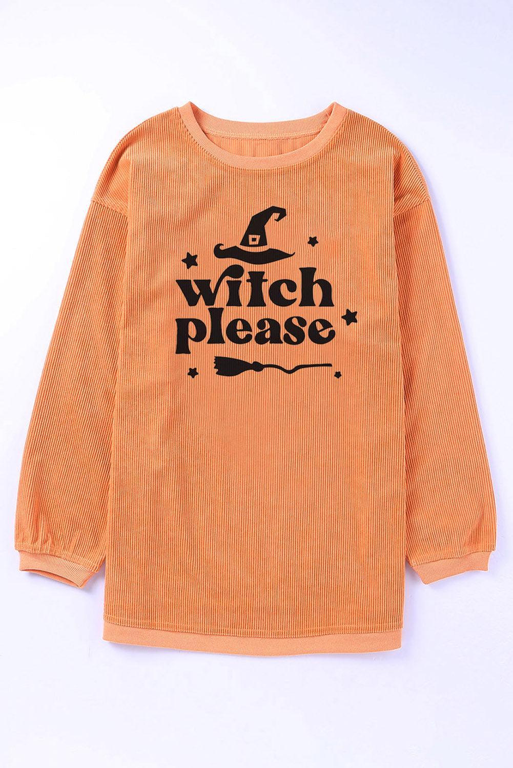 WITCH PLEASE Graphic Dropped Shoulder Sweatshirt Shirt