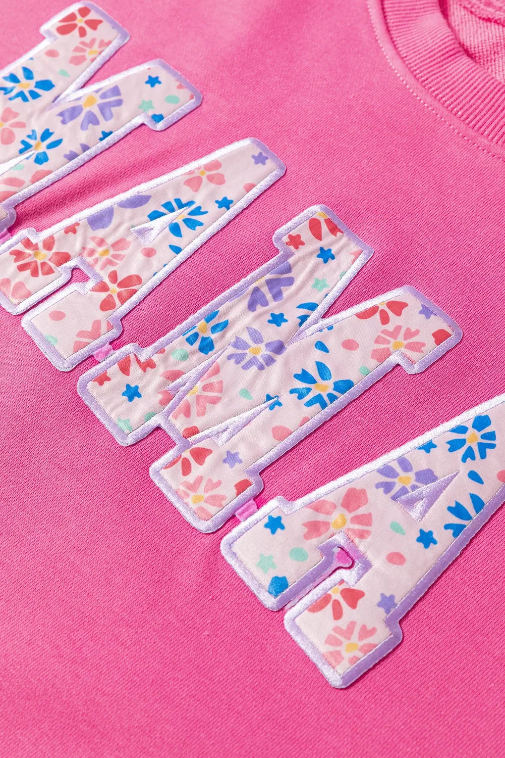 MAMA Round Neck Long Sleeve Sweatshirt Sweatshirt