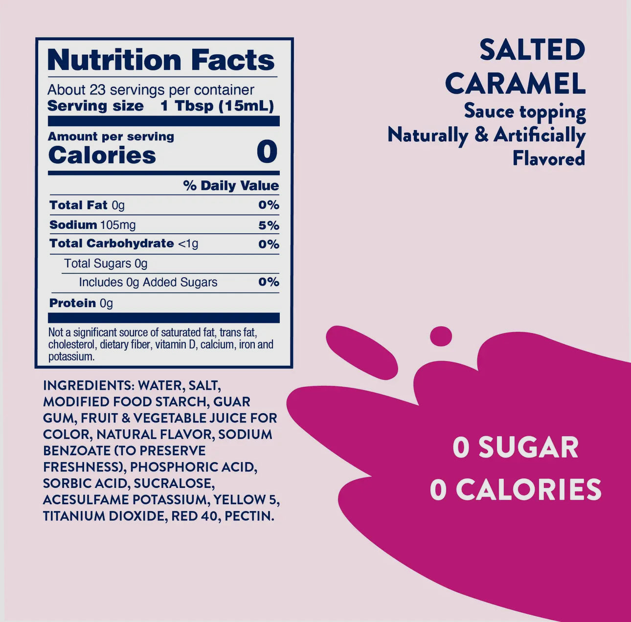 Skinny Mixes Salted Caramel Sauce Topping