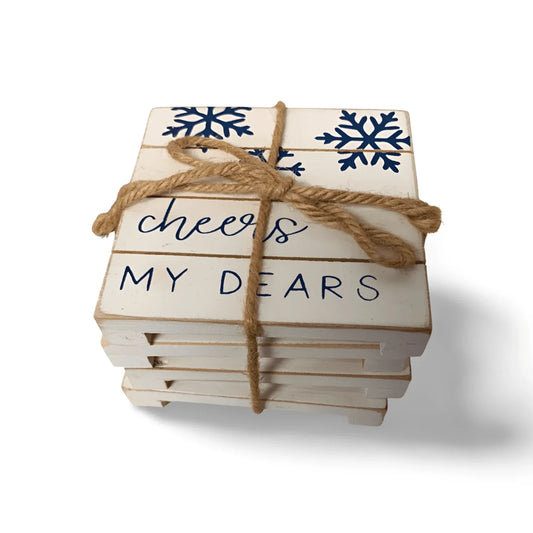 Cheers My Dears Coaster Set Home Decor