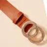 Faux Leather Double Cicrcle Belt belt