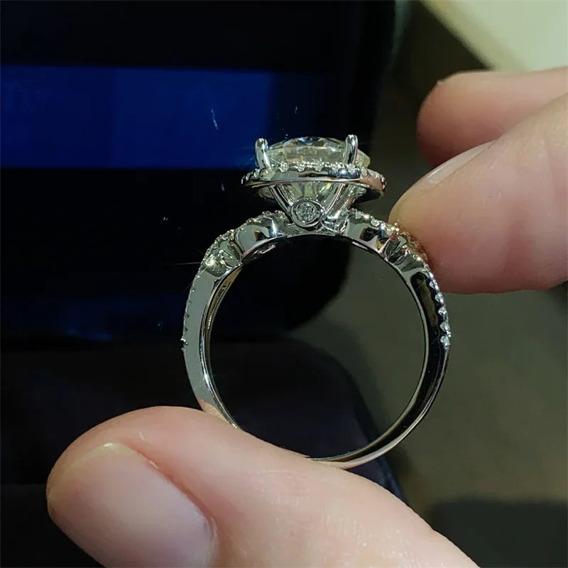 3 Carat 925 Sterling Silver Moissanite Ring ring