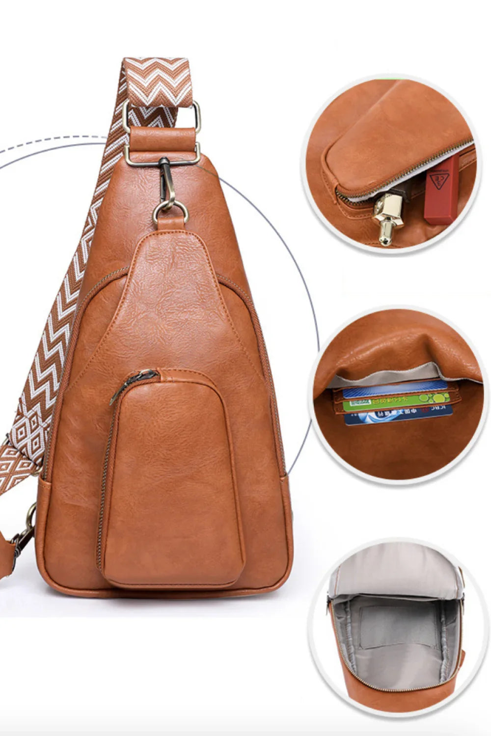 Adored Take A Trip PU Leather Sling Bag Bags/Totes