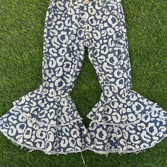 Leopard Printed double Layer Bell Pants pants 6XL