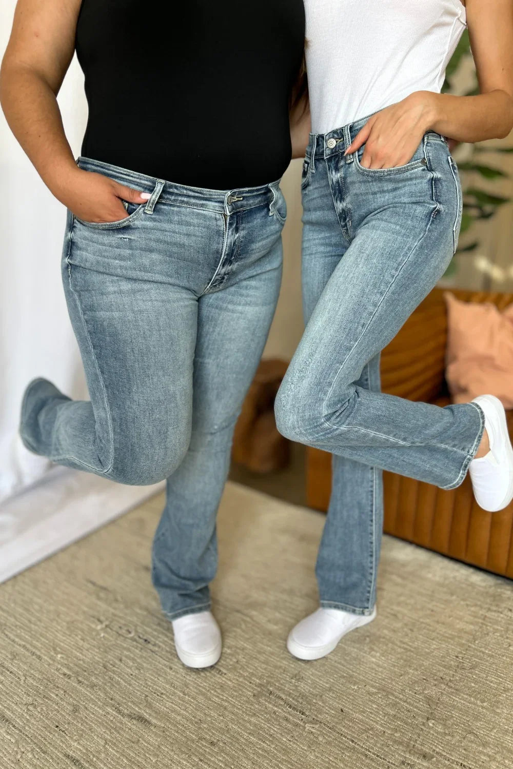 Judy Blue Full Size Medium Rise Bootcut Jeans Judy Blue