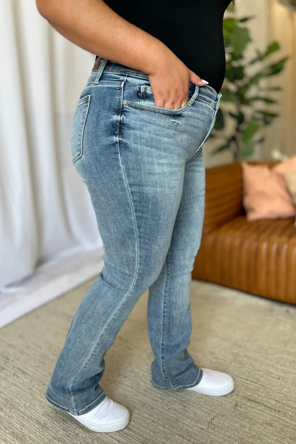 Judy Blue Full Size Medium Rise Bootcut Jeans Judy Blue