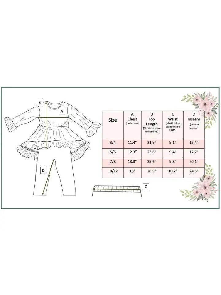 Kids Hi-Lo Lavender & Floral Print 3 Piece Scarf Set