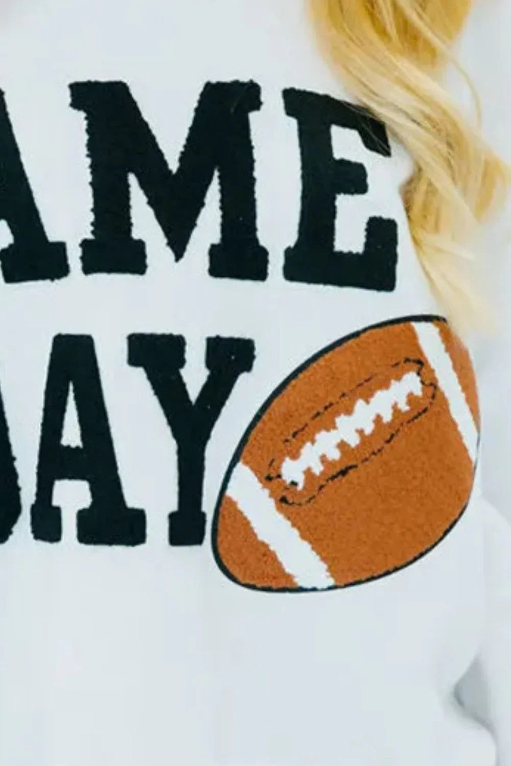GAME DAY Round Neck Long Sleeve Sweatshirt Sweatshirt