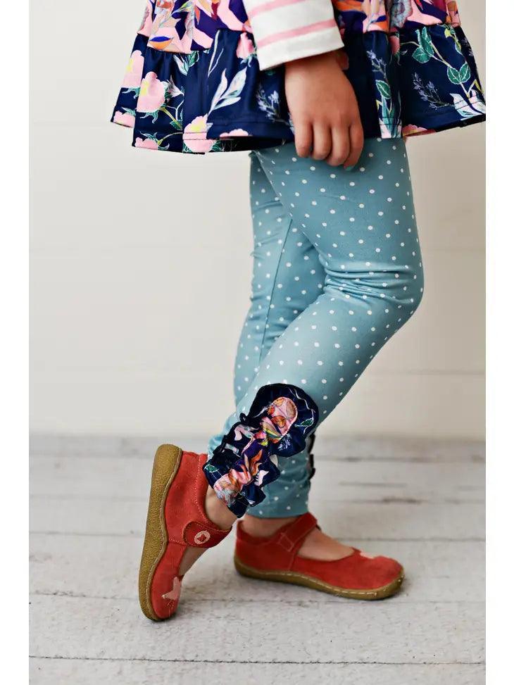 Kids Pink & Blue 3-Tiered Two Piece Top/Pant Set Dress