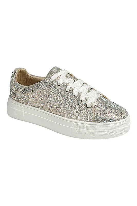 DOLCE-66-RHINESTONE SNEKAERS CHAMPAGNE