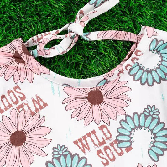 Wild Soul Printed Ruffle Hem Dress Dress
