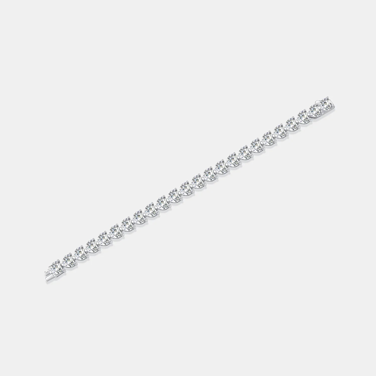 24 Carat Moissanite 925 Sterling Silver Heart Bracelet Bracelet