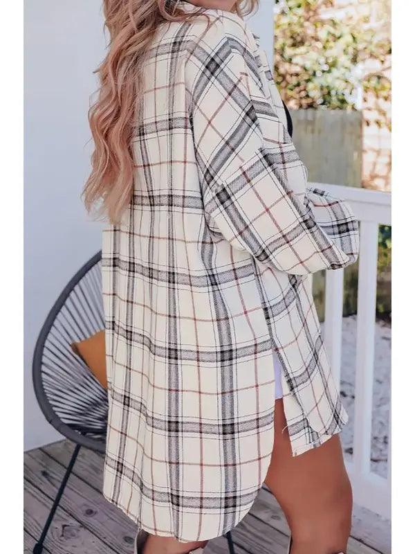 the Denalie Plaid Shacket Shacket