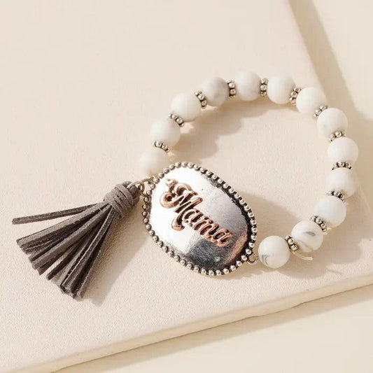 Mama Beaded Stretch Bracelet Bracelet SBWT