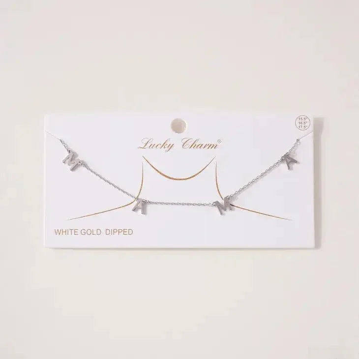 MAMA Letter Charm Short Necklace