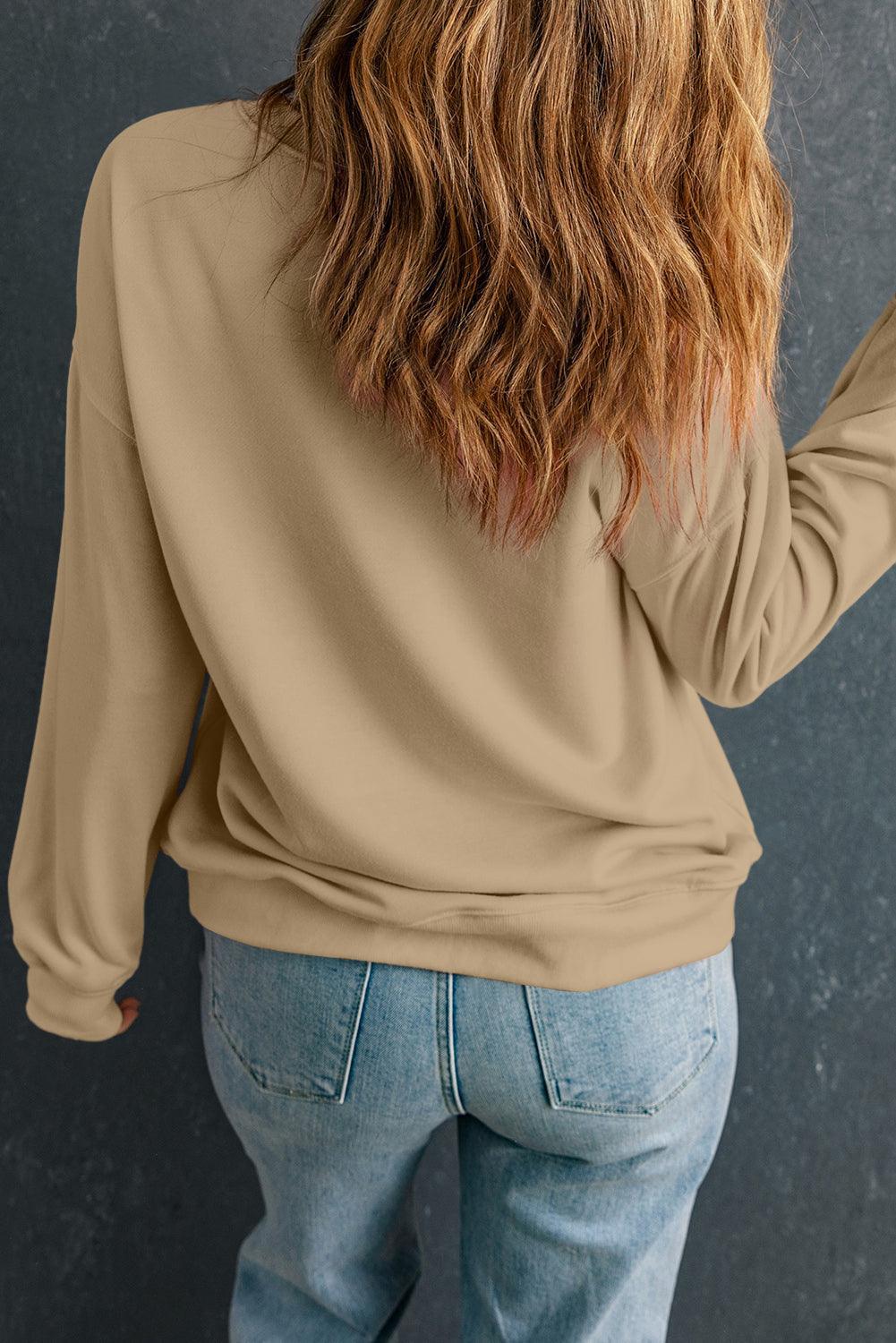 Pumpkin & Flower Graphic Long Sleeve Sweatshirt Sweatshirt