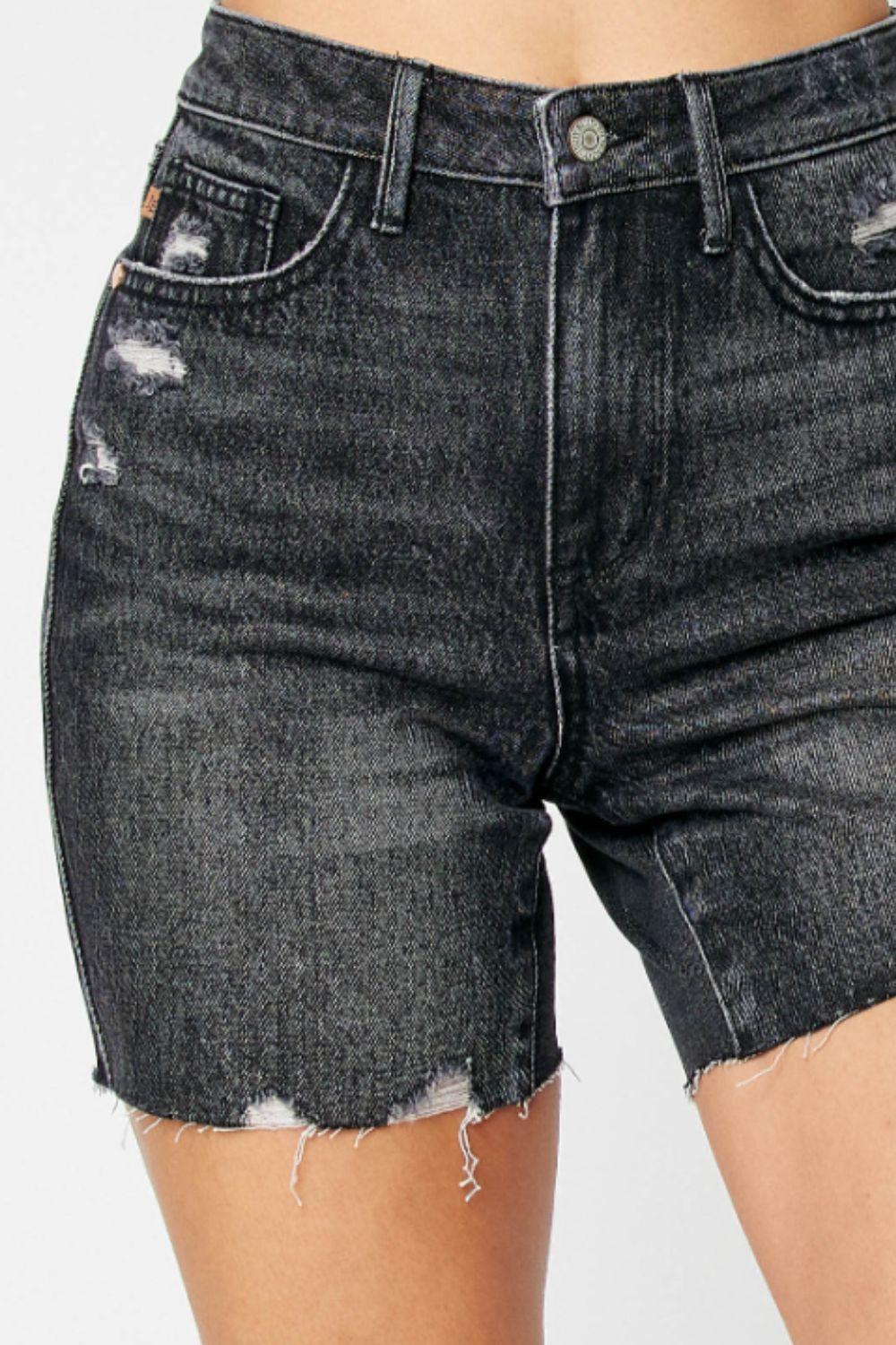 Judy Blue Full Size High Waist Tummy Control Denim Shorts Judy Blue