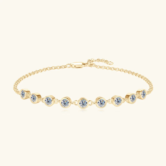 Inlaid Moissanite 925 Sterling Silver Bracelet Bracelet