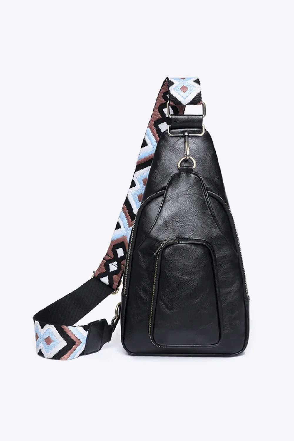 Adored Take A Trip PU Leather Sling Bag Bags/Totes Black One Size