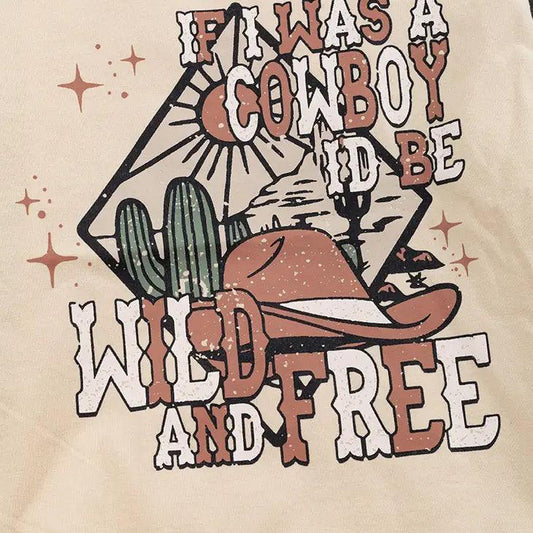 If I Was A Cowboy Id Be Wild.." Boys Sweatshirt Sweatshirt 2XL