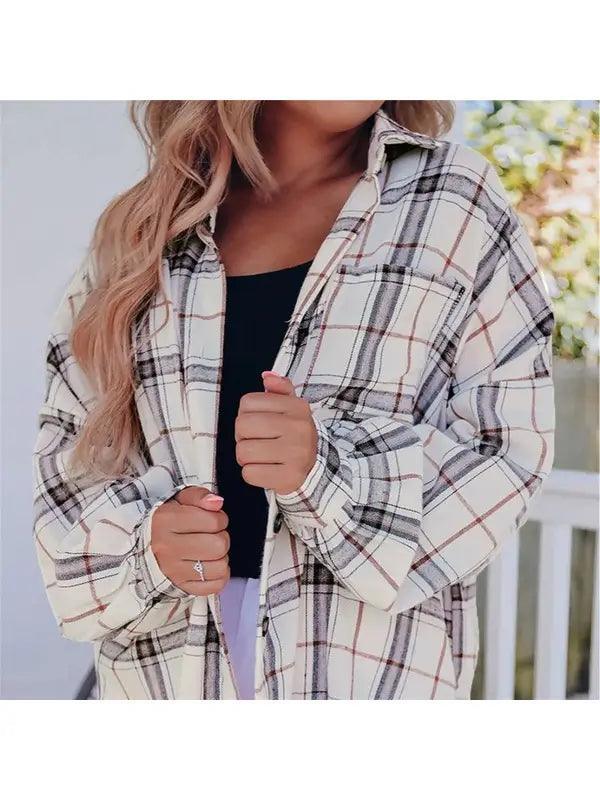 the Denalie Plaid Shacket Shacket