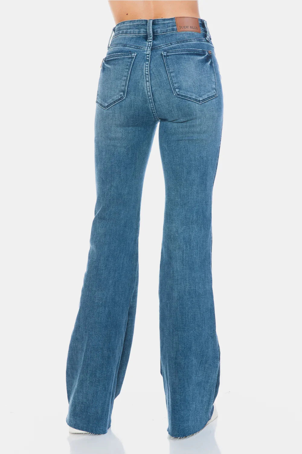 Judy Blue Full Size Tummy Control Cut Hem Flare Jeans Judy Blue
