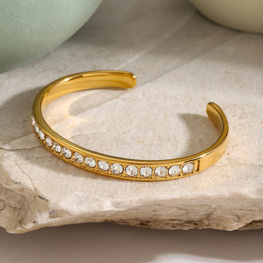 Stainless Steel Inlaid Zircon Bracelet Bracelet