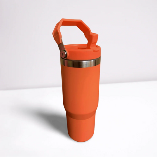 30OZ STAINLESS STEEL FLIP STRAW TUMBLER - CORAL tumbler