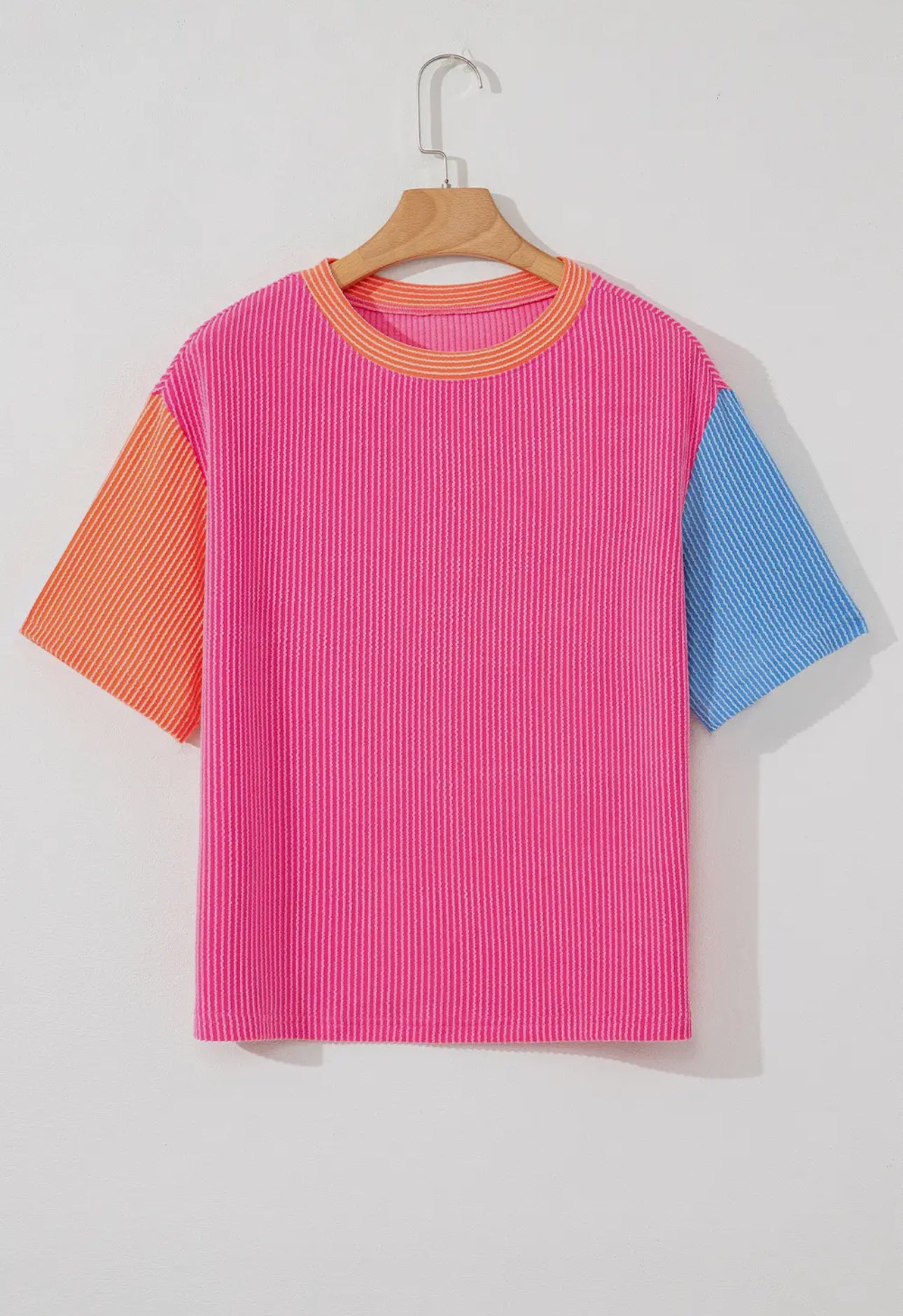 Corded Color-block Crewneck Women’s Tee