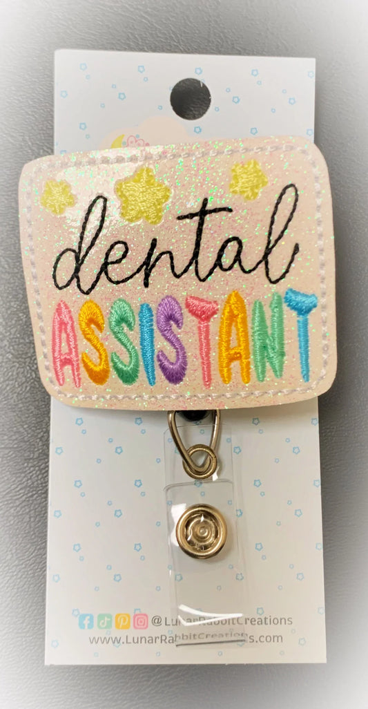Dental Assistant Starry Badge Pal badge reel