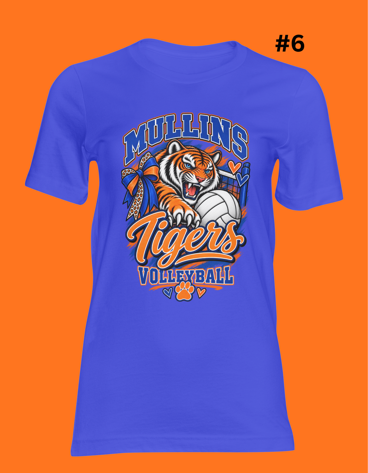 Mullins School Volleyball/Bow T-Shirt #6