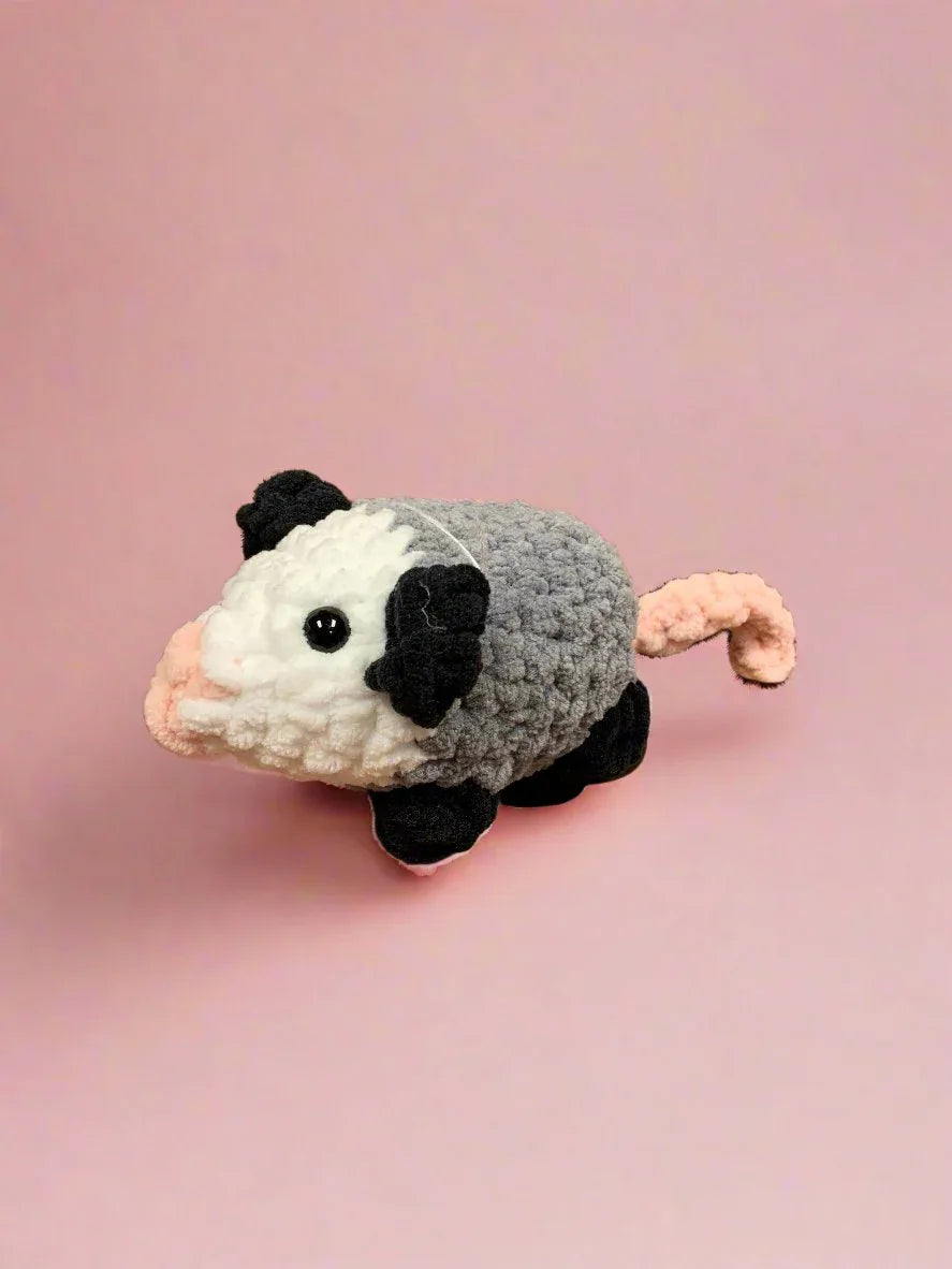 Handmade Crochet Baby Opossum Homemade Stuffed Animal