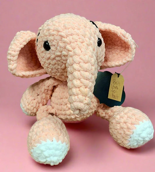 Handmade Crochet Elephant Homemade Stuffed Animal