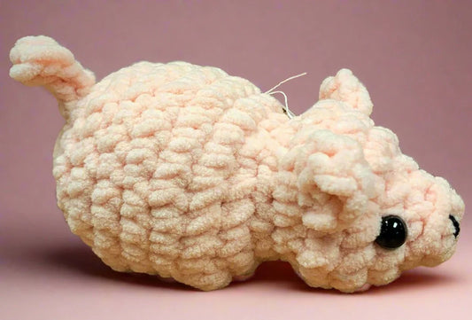 Handmade Crochet Small Stressball Piggy Homemade Stuffed Animal