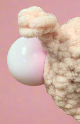 Handmade Crochet Small Stressball Piggy Homemade Stuffed Animal