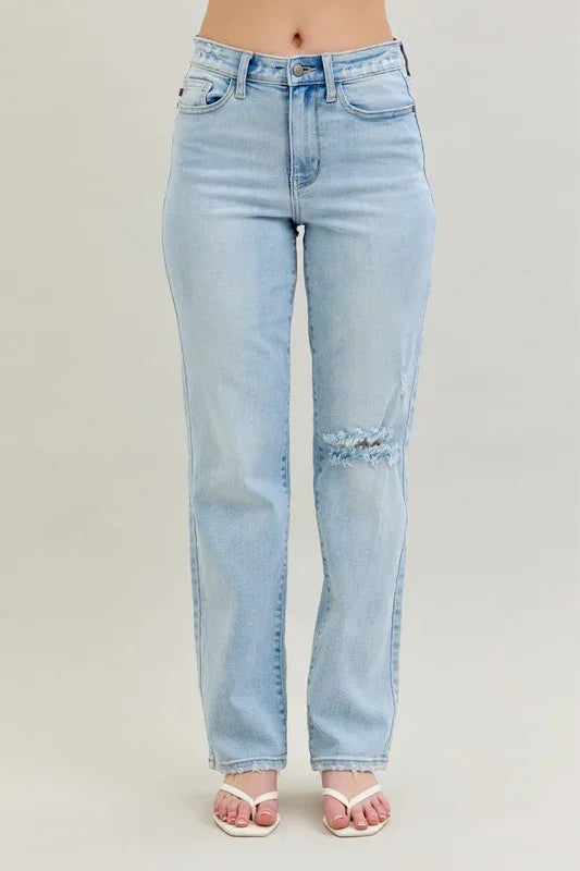 Judy Blue 90’s, Straight, Back Pocket Cutout Jeans pants