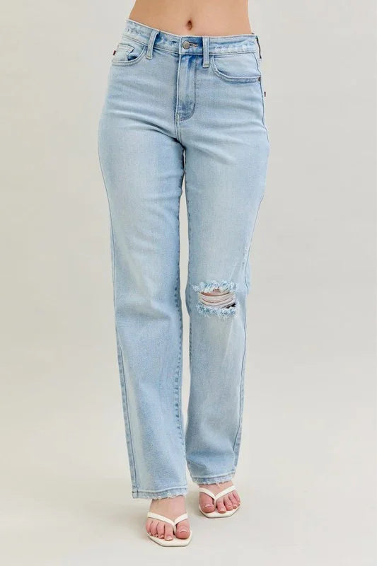 Judy Blue 90’s, Straight, Back Pocket Cutout Jeans pants