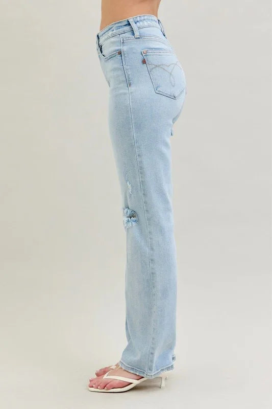 Judy Blue 90’s, Straight, Back Pocket Cutout Jeans pants