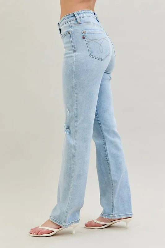 Judy Blue 90’s, Straight, Back Pocket Cutout Jeans pants